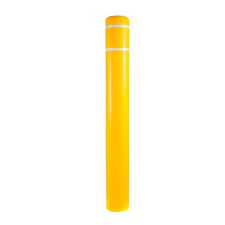 Post Guard Post Guard  Bollard Cover, 7" Dia. x 52"H, Yellow with White Tape CL13860